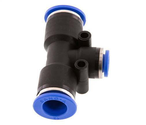 Racor en T de 8mm x 12mm PA 66 NBR [2 piezas]
