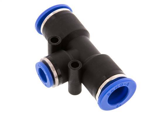 Racor en T de 8mm x 12mm PA 66 NBR [2 piezas]