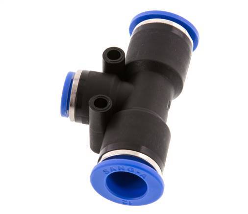 Racor en T de 8mm x 12mm PA 66 NBR [2 piezas]