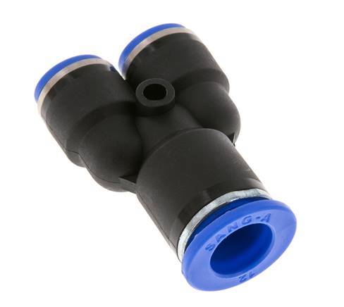 Racor rápido en Y de 8 mm x 12 mm PA 66 NBR