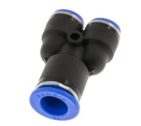 Racor rápido en Y de 8 mm x 12 mm PA 66 NBR
