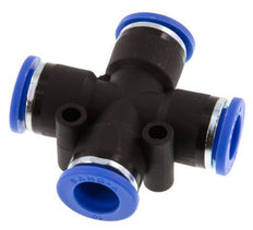 Racor en cruz de 10 mm PA 66 NBR