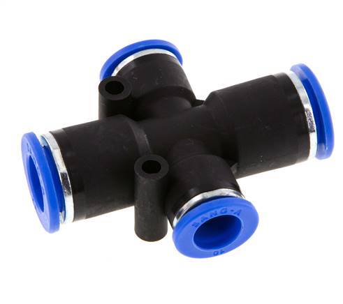 Racor en cruz 10mm x 12mm PA 66 NBR 2 salidas