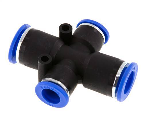 Racor en cruz 10mm x 12mm PA 66 NBR 2 salidas