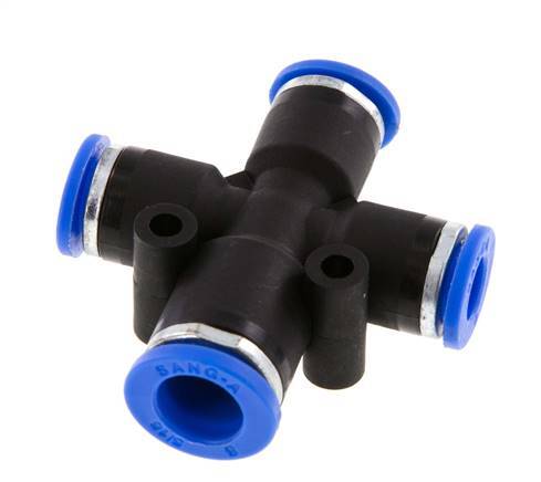 Racor en cruz 6mm x 8mm PA 66 NBR 3 salidas