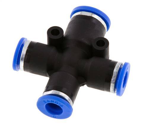 Racor en cruz 6mm x 8mm PA 66 NBR 3 salidas