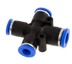 Racor en cruz 6mm x 8mm PA 66 NBR 3 salidas