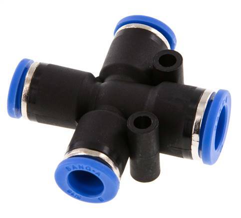 Racor en cruz 8mm x 10mm PA 66 NBR 3 salidas