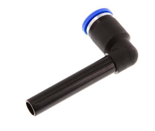 Racor a presión de 90 grados de 8 mm x 8 mm con manguito largo de PA 66 NBR [2 piezas]