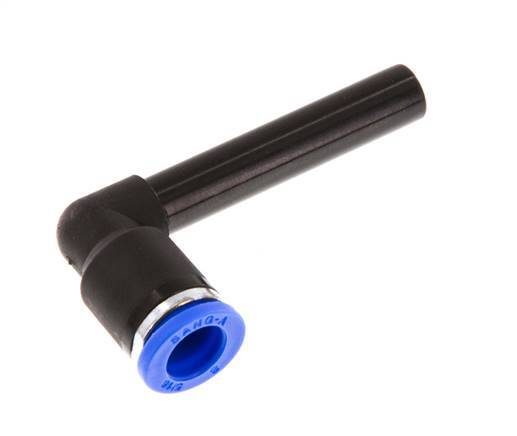 Racor a presión de 90 grados de 8 mm x 8 mm con manguito largo de PA 66 NBR [2 piezas]