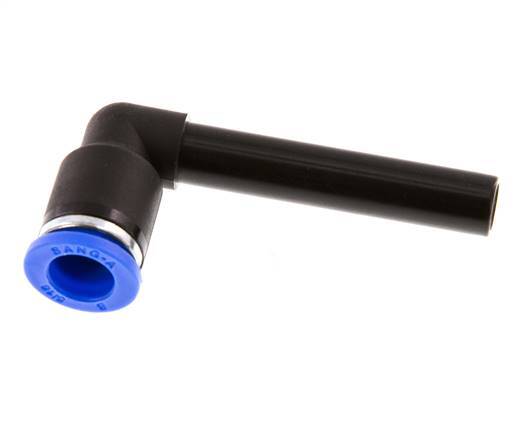 Racor a presión de 90 grados de 8 mm x 8 mm con manguito largo de PA 66 NBR [2 piezas]