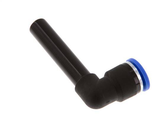 Codo de 90 grados de 10mm x 10mm con manguito largo de PA 66 NBR [2 piezas]