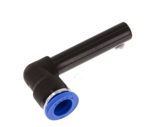 Codo de 90 grados de 10mm x 10mm con manguito largo de PA 66 NBR [2 piezas]