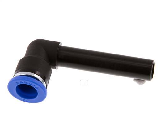 Codo de 90 grados de 10mm x 10mm con manguito largo de PA 66 NBR [2 piezas]