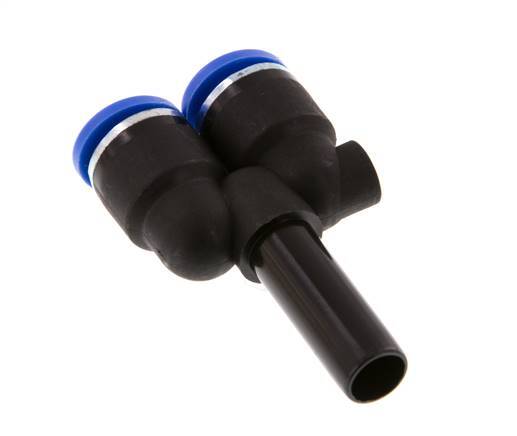 Racor rápido en Y de 10 mm x 10 mm con enchufe PA 66 NBR