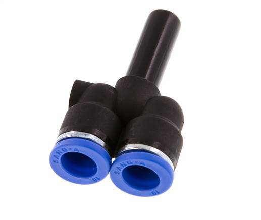 Racor rápido en Y de 10 mm x 10 mm con enchufe PA 66 NBR