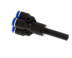 Racor en Y de 4 mm x 6 mm con enchufe de latón/PA 66 NBR