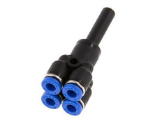 Racor en Y de 4 mm x 6 mm con enchufe de latón/PA 66 NBR