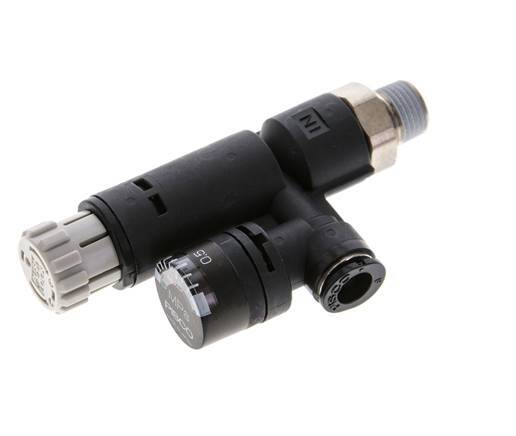 Regulador de presión neumático 6mm - R1/8'' con manómetro