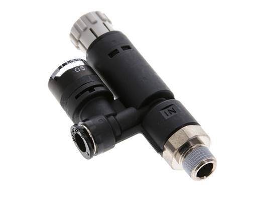 Regulador de presión neumático 6mm - R1/8'' con manómetro