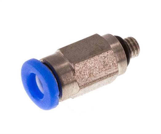 Racor de 3mm x M 3 con rosca macho Acero/POM NBR Diseño compacto [2 piezas]