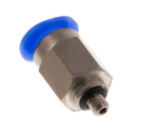 Racor de 4mm x M 3 con rosca macho Acero/POM NBR Diseño compacto [2 piezas]