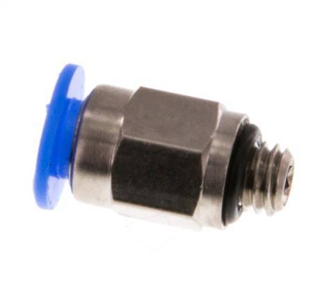 Racor de 4mm x M 5 con rosca macho Latón/POM NBR Diseño compacto [5 piezas]