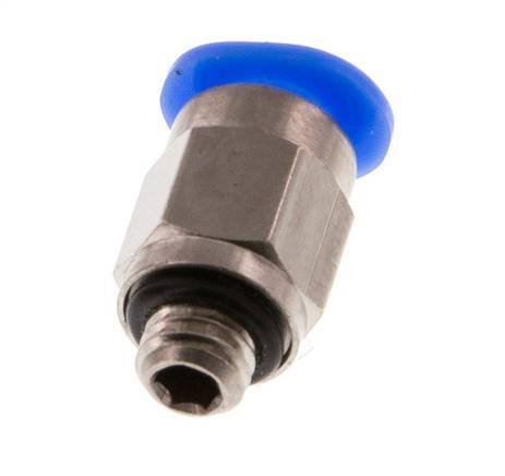 Racor de 4mm x M 5 con rosca macho Latón/POM NBR Diseño compacto [5 piezas]
