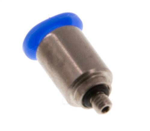 Racor de 4mm x M 3 con rosca macho Acero/POM NBR Diseño compacto del hexágono interior [2 piezas]
