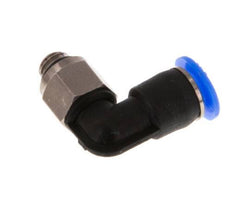 Codo de 4mm x M 5 90deg con rosca macho Latón/PBT NBR Manguito corto giratorio Diseño compacto [2 piezas]