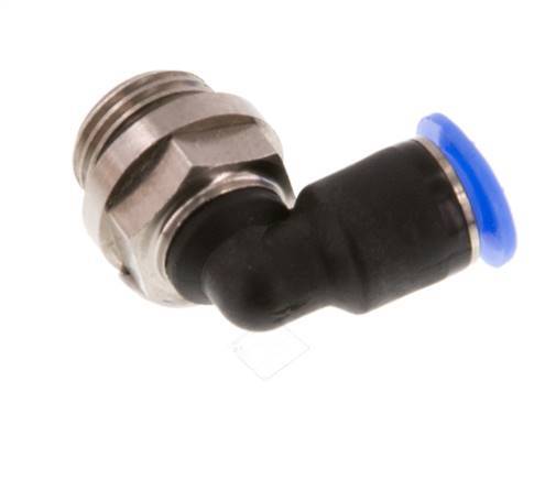 Codo de 90 grados de 4mm x G1/8'' con rosca macho Latón/PBT NBR Manguito corto giratorio Diseño compacto [2 piezas]