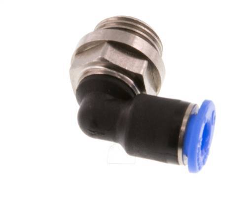 Codo de 90 grados de 4mm x G1/8'' con rosca macho Latón/PBT NBR Manguito corto giratorio Diseño compacto [2 piezas]
