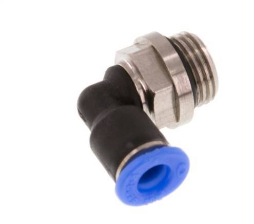 Codo de 90 grados de 4mm x G1/8'' con rosca macho Latón/PBT NBR Manguito corto giratorio Diseño compacto [2 piezas]
