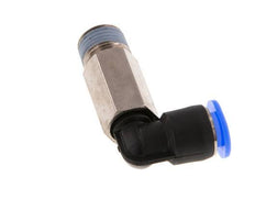 Racor de 6mm x R1/8'' 90deg con rosca macho Latón/PBT NBR Manguito largo giratorio Diseño compacto [2 piezas]