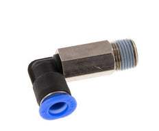Racor de 6mm x R1/8'' 90deg con rosca macho Latón/PBT NBR Manguito largo giratorio Diseño compacto [2 piezas]