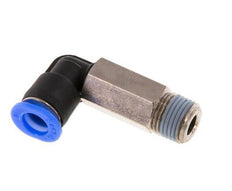 Racor de 6mm x R1/8'' 90deg con rosca macho Latón/PBT NBR Manguito largo giratorio Diseño compacto [2 piezas]