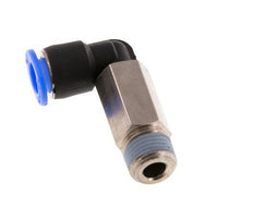 Racor de 6mm x R1/8'' 90deg con rosca macho Latón/PBT NBR Manguito largo giratorio Diseño compacto [2 piezas]