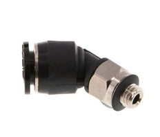 Racor de 6mm x M 5 45deg con rosca macho Latón/PBT NBR Diseño compacto