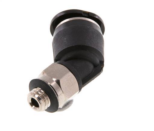Racor de 6mm x M 5 45deg con rosca macho Latón/PBT NBR Diseño compacto