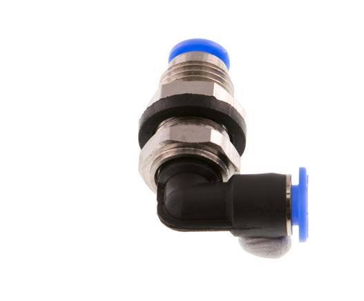 4mm 90deg Codo Push-in Fitting Latón/PBT NBR Pasamuros Diseño Compacto [2 Piezas]