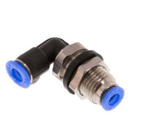 4mm 90deg Codo Push-in Fitting Latón/PBT NBR Pasamuros Diseño Compacto [2 Piezas]