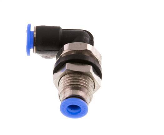 4mm 90deg Codo Push-in Fitting Latón/PBT NBR Pasamuros Diseño Compacto [2 Piezas]