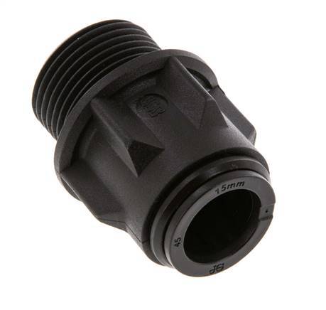Racor de 15mm x G3/4'' con rosca macho POM NBR