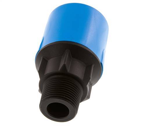 Racor de 32mm x R1'' con rosca macho POM/PA NBR