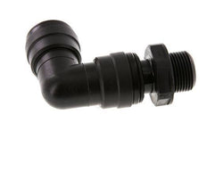 Racor de 22mm x G3/4'' 90deg con rosca macho POM NBR Giratorio