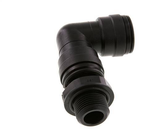 Racor de 22mm x G3/4'' 90deg con rosca macho POM NBR Giratorio