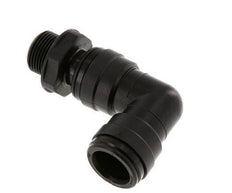 Racor de 22mm x G3/4'' 90deg con rosca macho POM NBR Giratorio