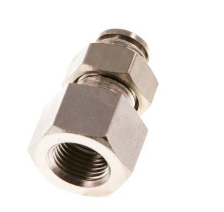 Racor de 4mm x G1/8'' con rosca hembra de latón NBR Bulkhead [2 piezas]