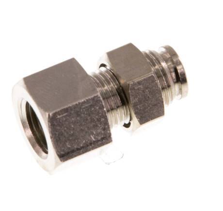 Racor de 4mm x G1/8'' con rosca hembra de latón NBR Bulkhead [2 piezas]