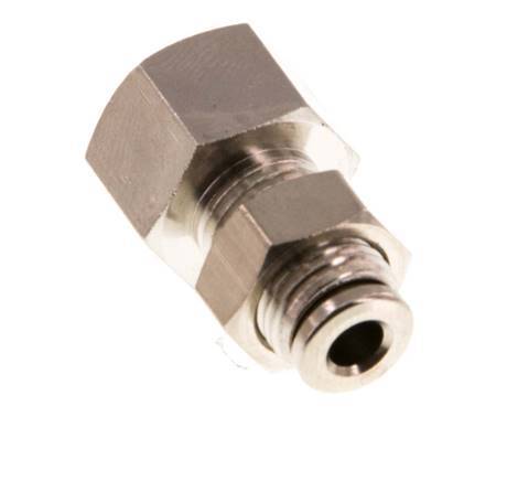 Racor de 4mm x G1/8'' con rosca hembra de latón NBR Bulkhead [2 piezas]